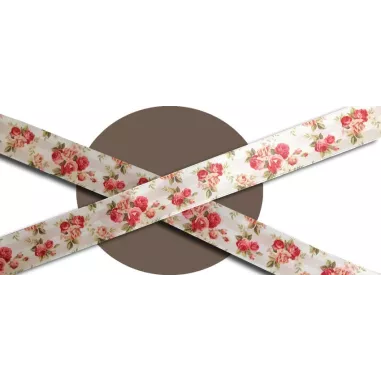 Lacets satin&nbsp;rétro&nbsp;fleuri : 2 largeurs pour vos chaussures