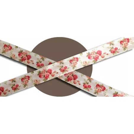 Lacets satin&nbsp;rétro&nbsp;fleuri : 2 largeurs pour vos chaussures