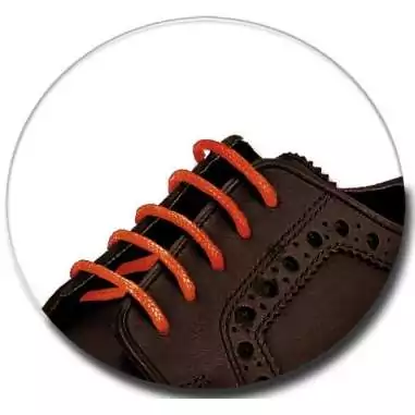 Lacets fins cirés en orange mandarine pour vos chaussures