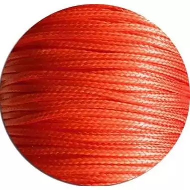 Lacets fins cirés en orange mandarine pour vos chaussures