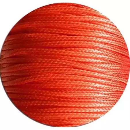 Lacets fins cirés en orange mandarine pour vos chaussures