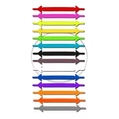 Lacets violets phosphorescents silicones élastiques et… 2