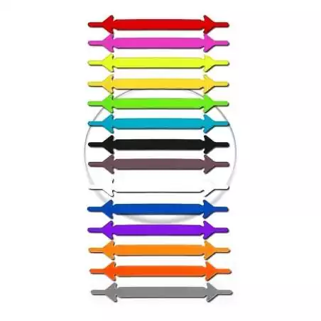 Lacet extensible silicone plat & coloré pour vos chaussures Lacet extensible silicone plat & coloré pour vos chaussures