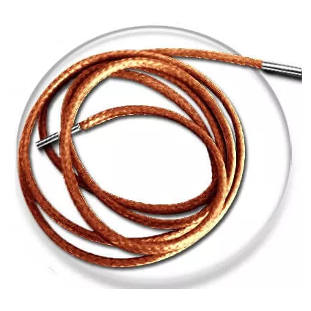 Lacets fins cirés couleur rouille pour vos chaussures