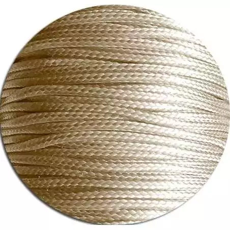 Lacets fins cirés en beige naturel pour vos chaussures