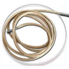 Lacets fins cirés&nbsp;en beige naturel pour vos chaussures