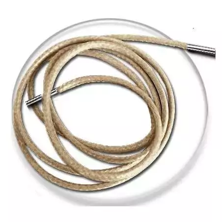 Lacets fins cirés en beige naturel pour vos chaussures