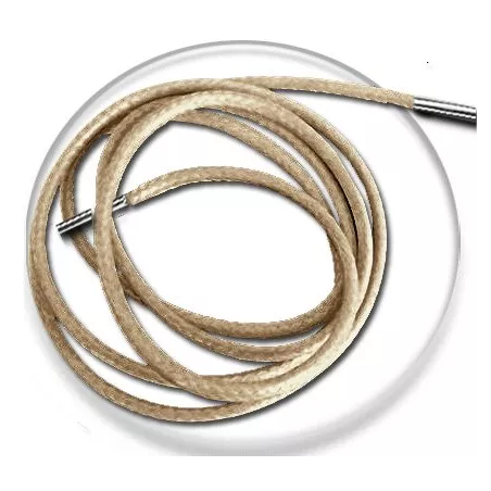 Lacets fins cirés&nbsp;en beige naturel pour vos chaussures