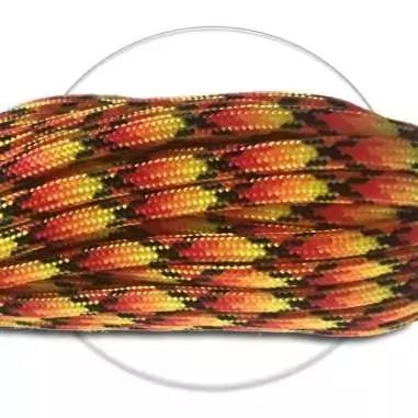 Lacets paracorde flammes oranges et rouges pour vos chaussures