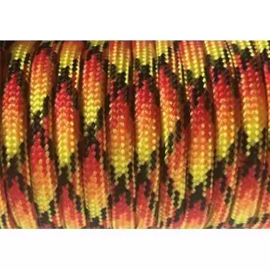 Lacets paracorde flammes oranges et rouges pour vos chaussures