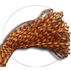 Lacets ronds paracorde orange & rouge camouflage