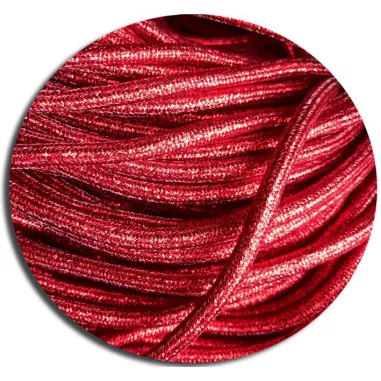 Lacets ronds&nbsp;rouges paillettes pour vos chaussures