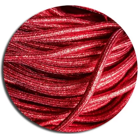 Lacets ronds&nbsp;rouges paillettes pour vos chaussures