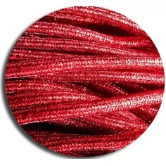 Lacets ronds rouges paillettes pour vos chaussures 2