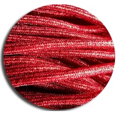 Lacets ronds&nbsp;rouges paillettes pour vos chaussures 2