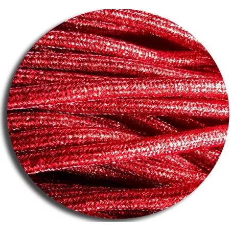 Lacets ronds&nbsp;rouges paillettes pour vos chaussures