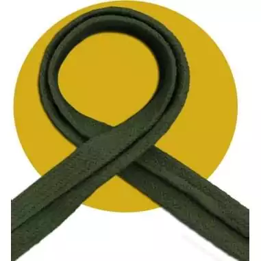 Lacets coton épais vert kaki pour vos chaussures