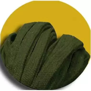 Lacets coton épais vert kaki pour vos chaussures