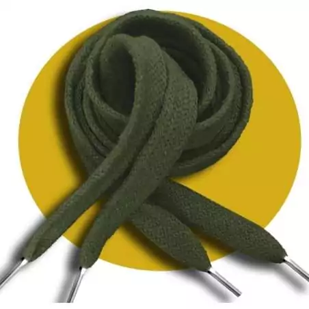 Lacets coton épais vert kaki pour vos chaussures Lacets coton épais vert kaki pour vos chaussures