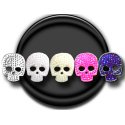 Décorations tête de mort  facettes : 5 couleurs