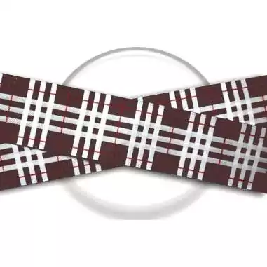 Lacets satin marron écossais pour vos chaussures