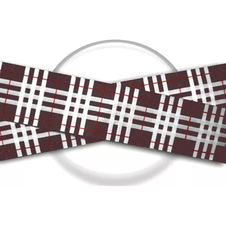 Lacets satin marron écossais pour vos chaussures