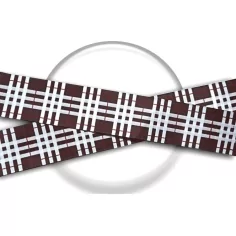 Lacets satin marron écossais pour vos chaussures 2