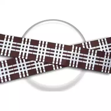 Lacets satin marron écossais pour vos chaussures