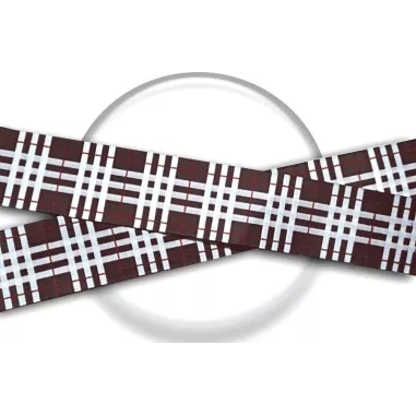 Lacets satin marron écossais pour vos chaussures