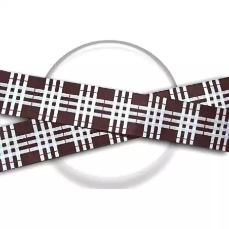 Lacets satin marron écossais pour vos chaussures