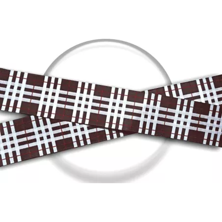 Lacets satin marron écossais pour vos chaussures