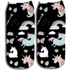 Socquettes noires licornes pour vos jolis pieds