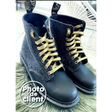 Lacets dorés paillettes brillantes pour vos chaussures