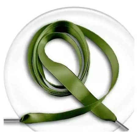 Lacets satin en vert kaki pour vos chaussures Lacets satin en vert kaki pour vos chaussures