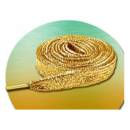 Lacets paillettes dorés moutarde pour vos chaussures