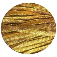 Lacets paillettes dorés moutarde pour vos chaussures 2