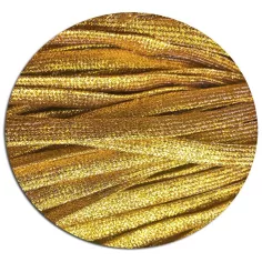 Lacets paillettes dorés moutarde pour vos chaussures 2