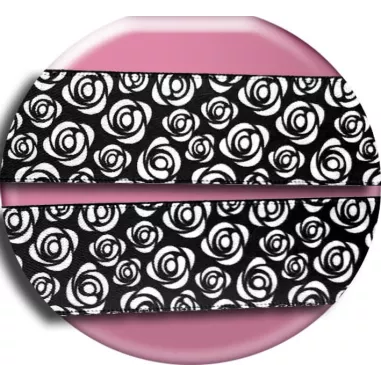 Lacets satin fleuri type Liberty noir & blanc pour vos…