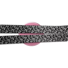 Lacets satin fleuri type Liberty noir & blanc pour vos… 2