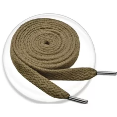 Lacets plats coloris vert kaki pour vos chaussures 2