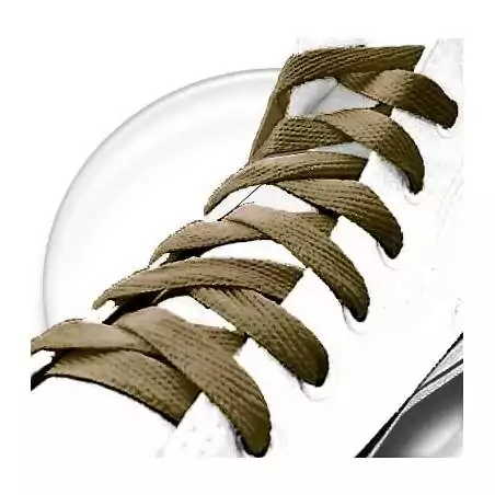 Lacets plats coloris vert kaki pour vos chaussures Lacets plats coloris vert kaki pour vos chaussures