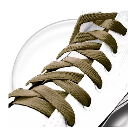 Lacets verts kaki plats, longs dans boutique de vente en…