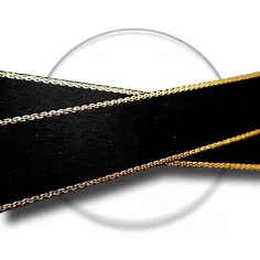 Lacets de chaussures larges satin noir argenté-Achat|Vente… 2