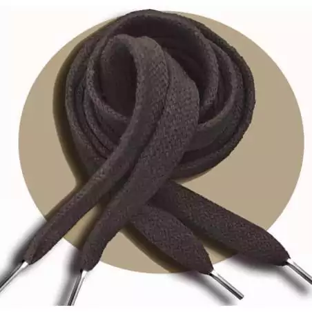 Lacets coton épais marron glacé pour vos chaussures