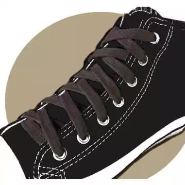 Lacets coton épais marron glacé pour vos chaussures