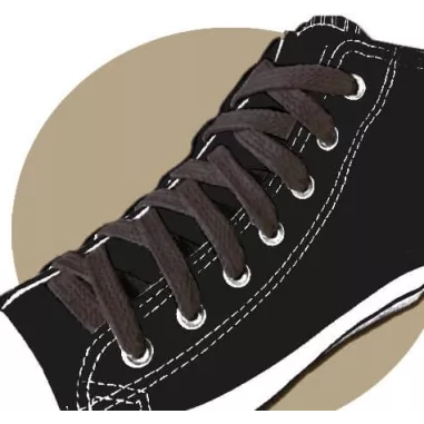 Lacets coton épais&nbsp;marron glacé pour vos chaussures