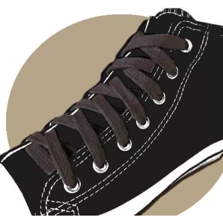 Lacets coton épais&nbsp;marron glacé pour vos chaussures