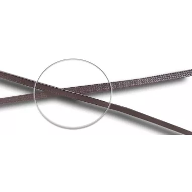 1 paire x lacets cirés plats marron café