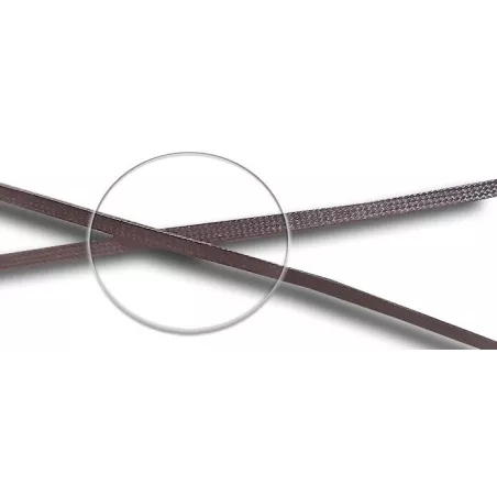 1 paire x lacets cirés plats marron café