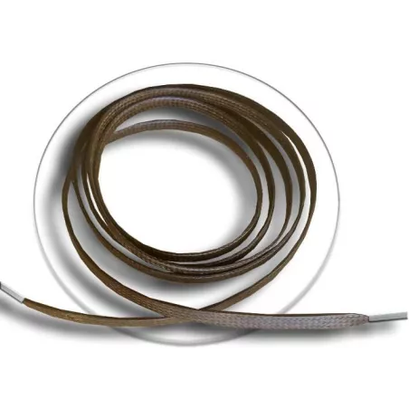 1 paire x lacets cirés plats marron café
